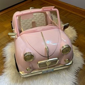 Our Generation Pink Vintage Car - like new with new batteries